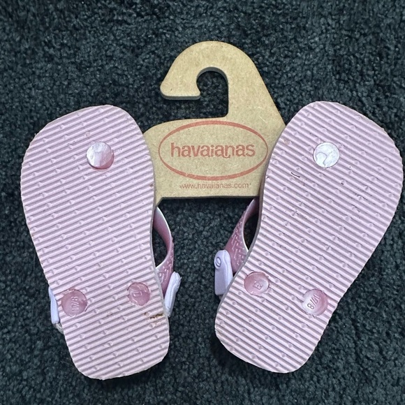 New! Pink Baby Havaianas Flip Flops Sandals  size 4/4, BC USA. 17-18 Brazil - Picture 5 of 5